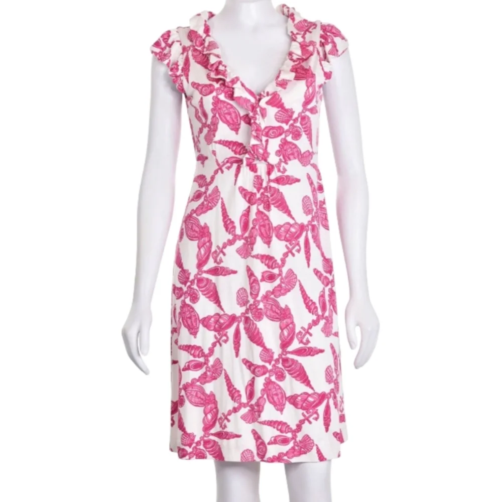 Lilly Pulitzer Clare Dress Silk Jersey Hotty Pink Fallin In Love A Little XS NWT - Picture 2 of 12